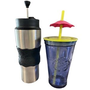 Starbucks Hawaii Exclusive Tumbler, and Coffee/Tea press.